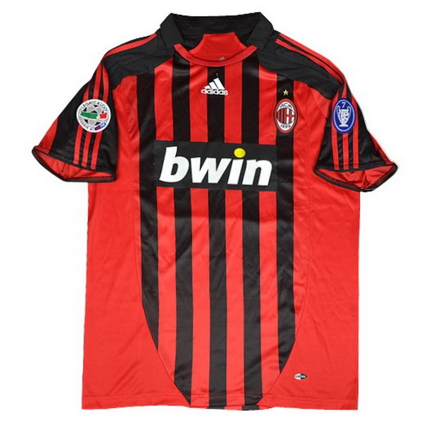 Camiseta AC Milan Primera equipación Retro 2007 2008 Rojo